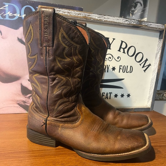 Justin Boots Shoes Justin Chet Western Zip Up Boots Size 9 D Square